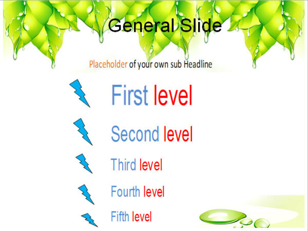 Green Leaves PowerPoint Template - Image 2